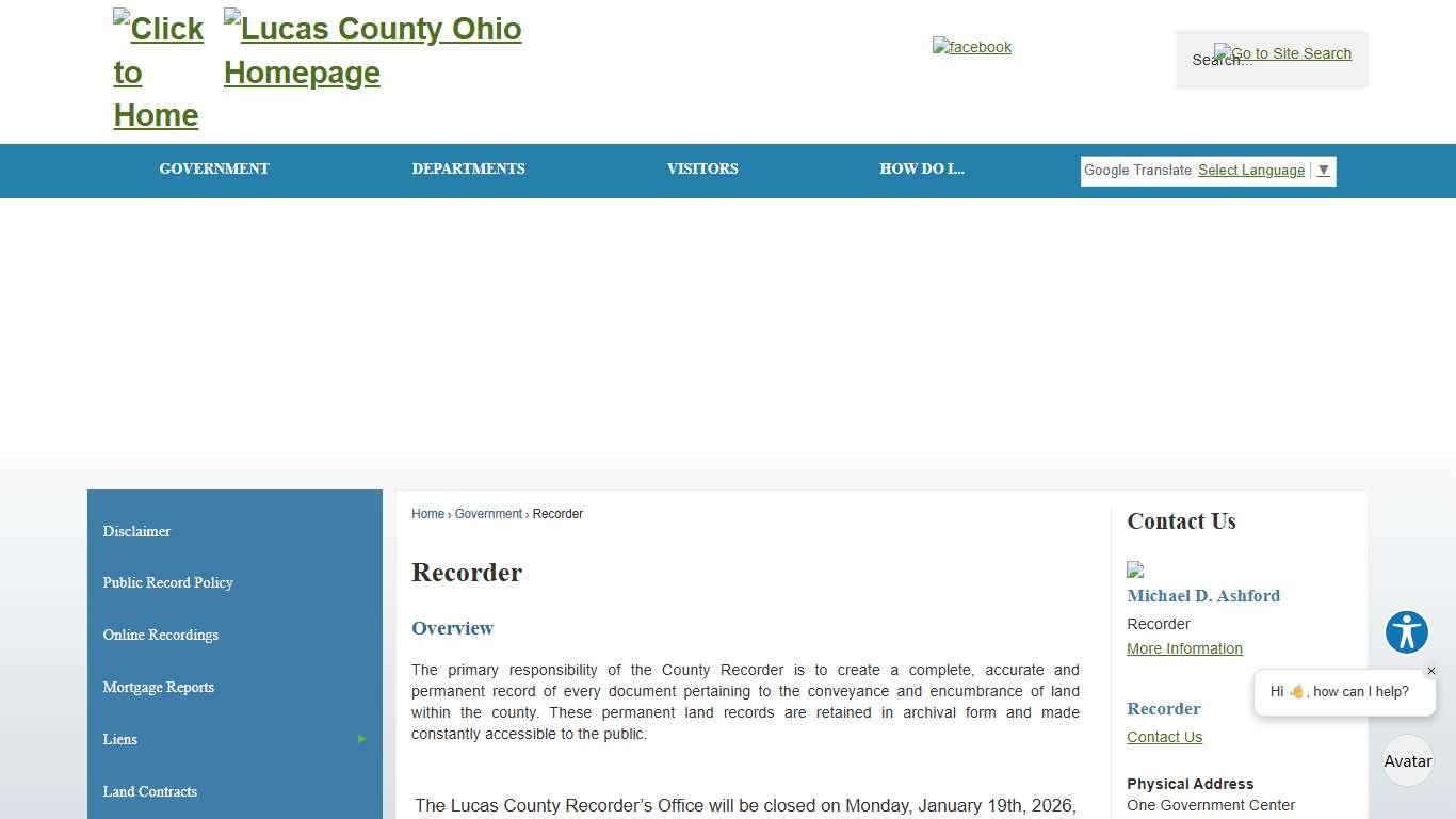 Recorder Lucas County, OH - Official Website